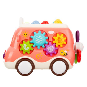 Центр игровой Elefantino "Весёлый автобус", световые и звуковые эффекты, рыбалка, молоточек, спиннер