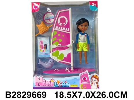 Набор "Экстремальный спорт", в комплекте: мини-куколка, аксессуары Набор "Экстремальный спорт", в комплекте: мини-куколка, аксессуары