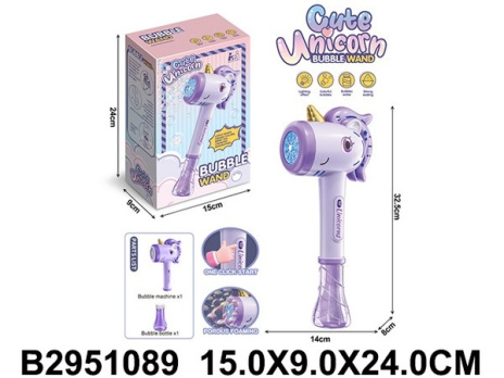 Пузыри мыльные "Единорог", световые эффекты