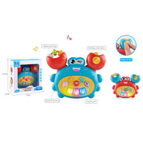 Пианино детское "Крабик", световые и звуковые эффекты, функциональные кнопки, 2 цвета в ассортименте