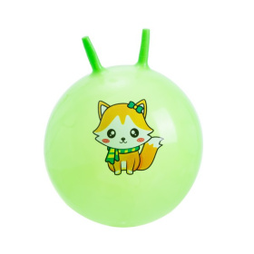 Мяч гимнастический с рожками, 55см,  "Животные" микс цвета