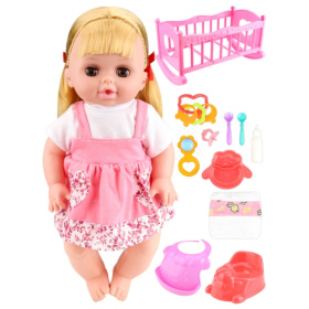 Кукла "Маленькая Юля" (пьет, писает, звук, с аксесс., закрывает глаза)