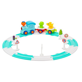 Железная дорога Elefantino "Веселое путешествие" 21 деталь, световые и звуковые эффекты,диаметр 57см Железная дорога Elefantino "Веселое путешествие" 21 деталь, световые и звуковые эффекты,диаметр 57см