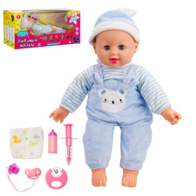 Пупс 45 см "Girl's Club" с аксессуарами, мимический, имитация дыхания, русская озвучка