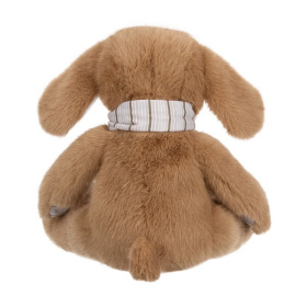 Собака бежевая  в шарфике, 22 см